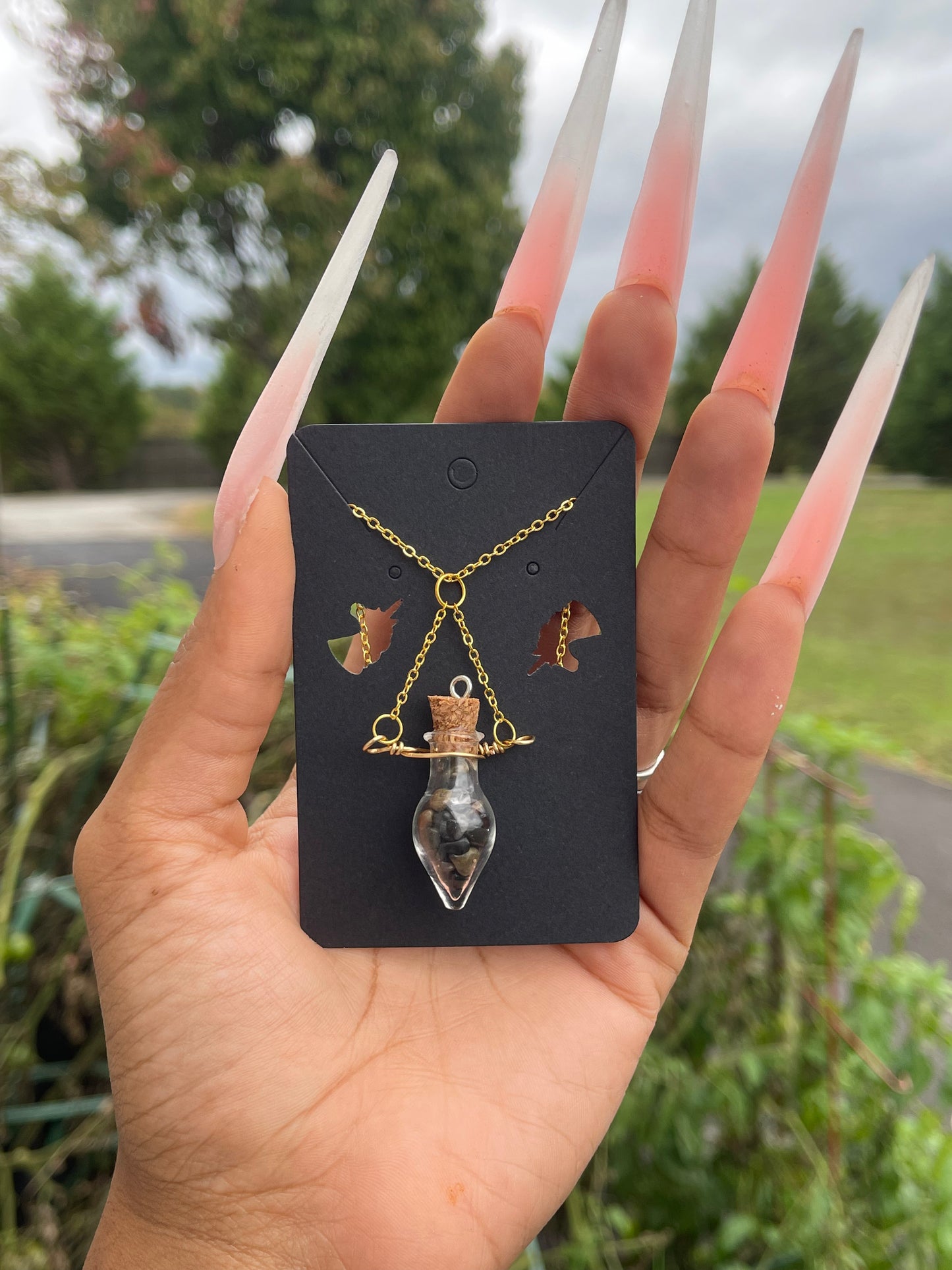 Crystal Spell Jar Necklaces