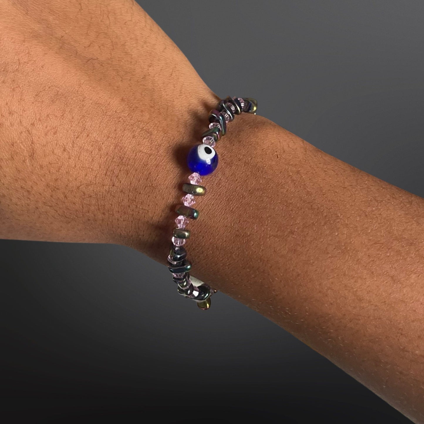 Rainbow Aura Hematite Bracelets