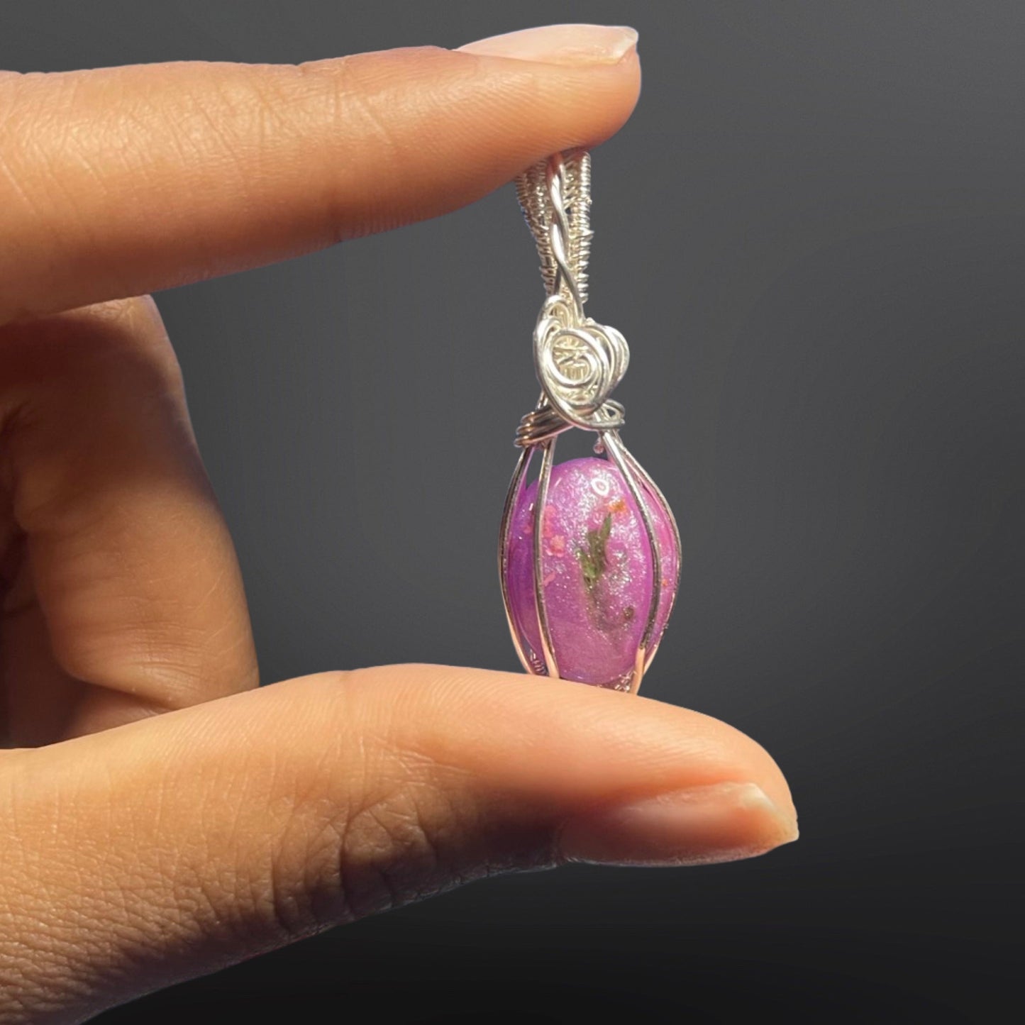 Floral Resin Pendants