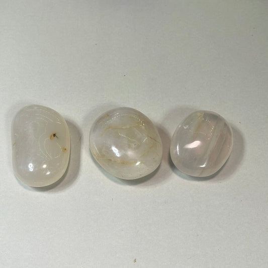 Flower Agate Palm Stones
