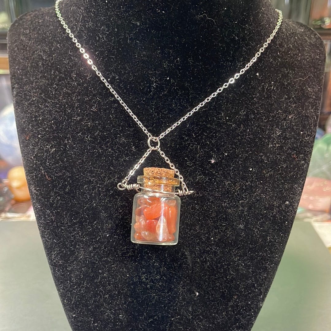 Crystal Spell Jar Necklaces