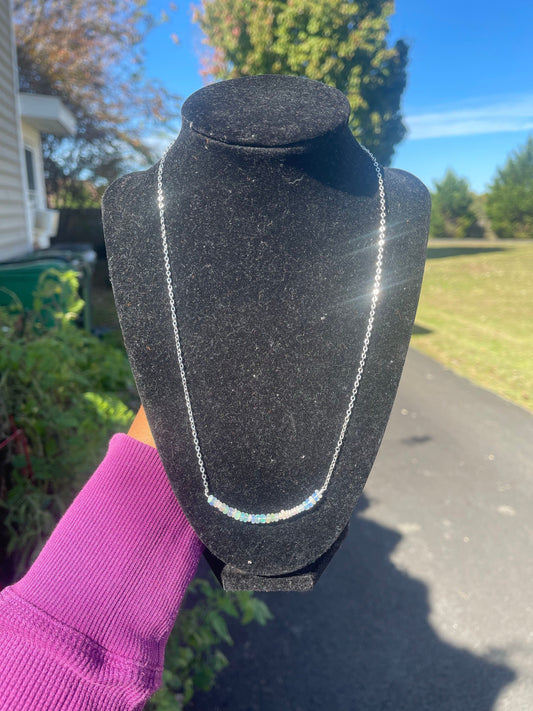 Silver Filled Ethiopian Opal Necklaces