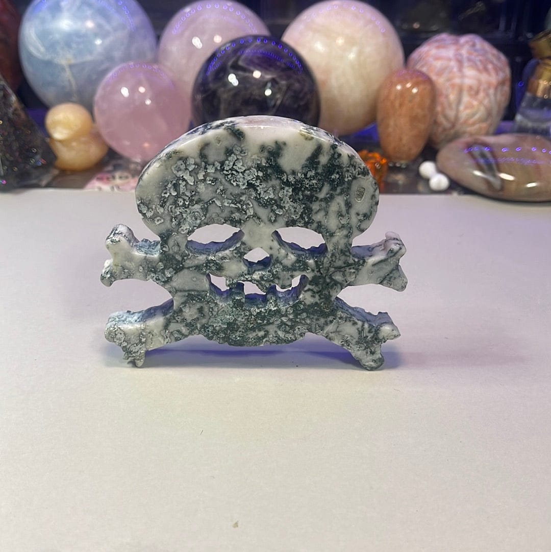 Tree Agate Skull & Bones