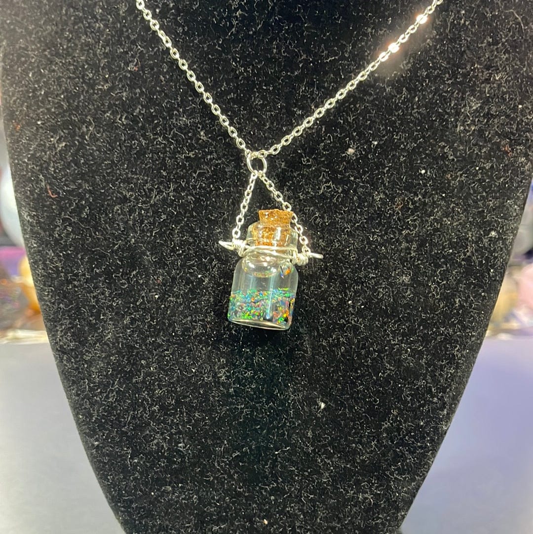 Crystal Spell Jar Necklaces