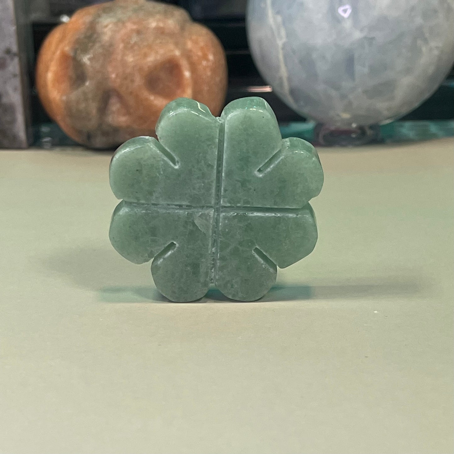 Green Aventurine Clovers