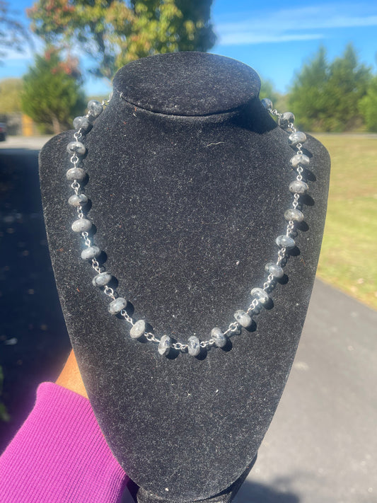 Larvikite Beaded Necklace