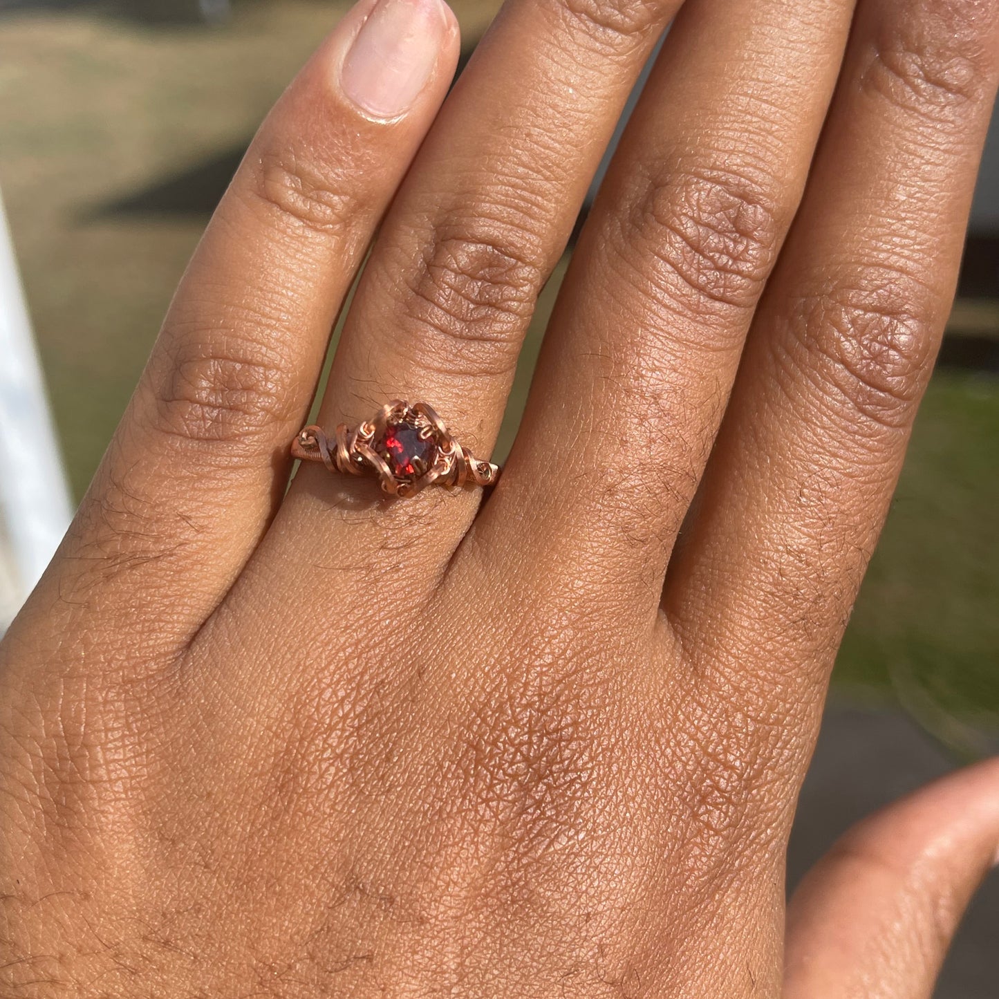 Design Your Own Garnet Heart Ring