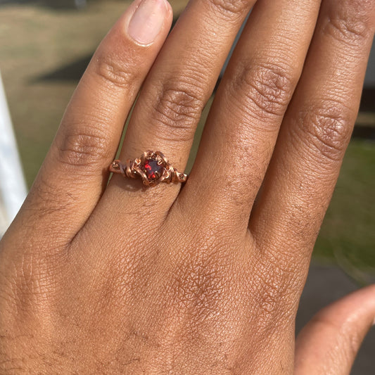 Design Your Own Garnet Heart Ring