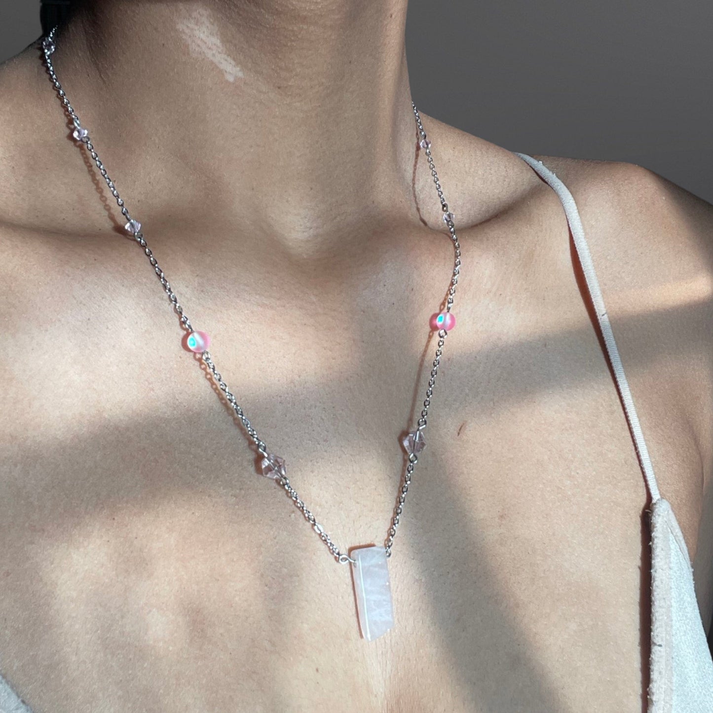 Rose Quartz Satellite Chokers