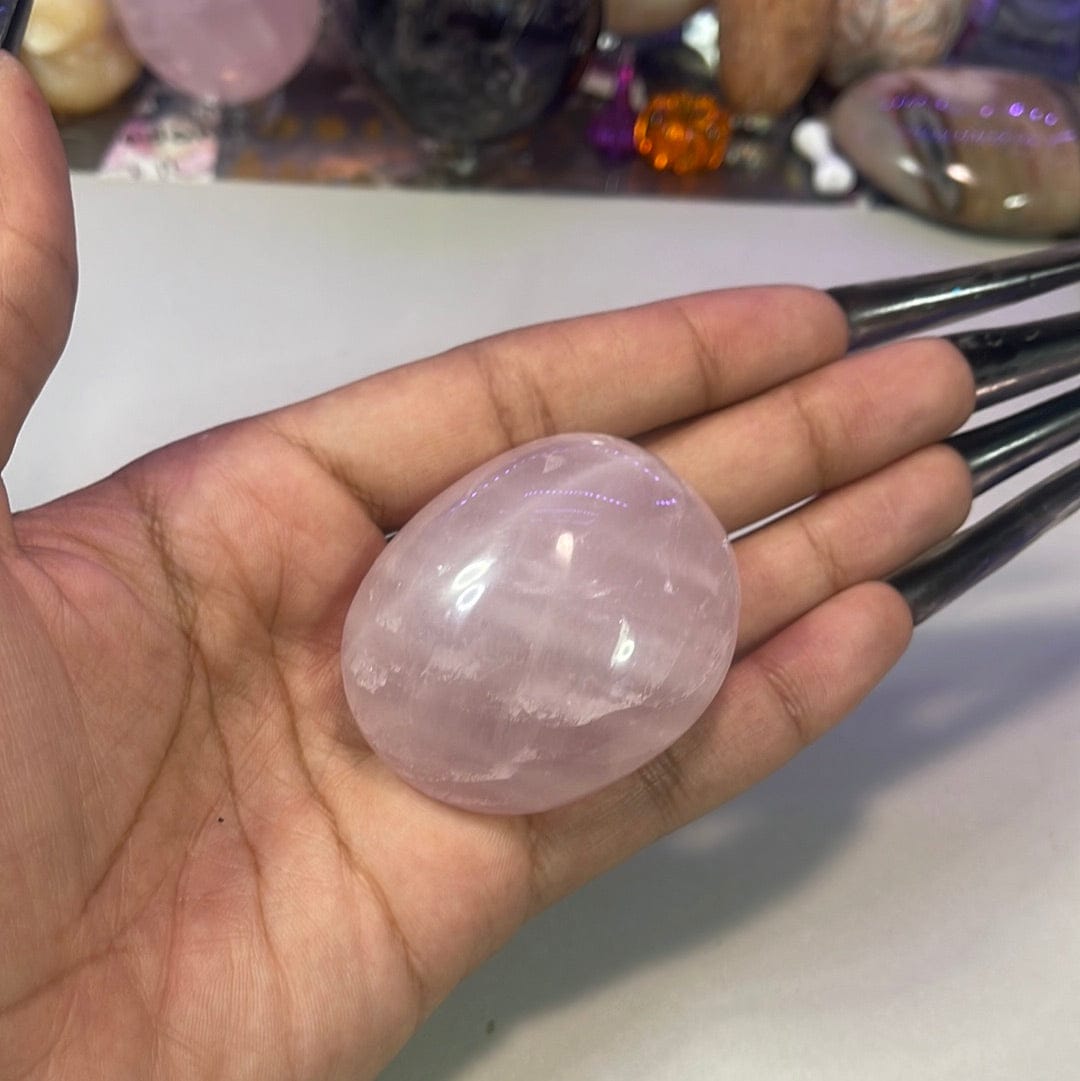 Rose Quartz Palm Egg