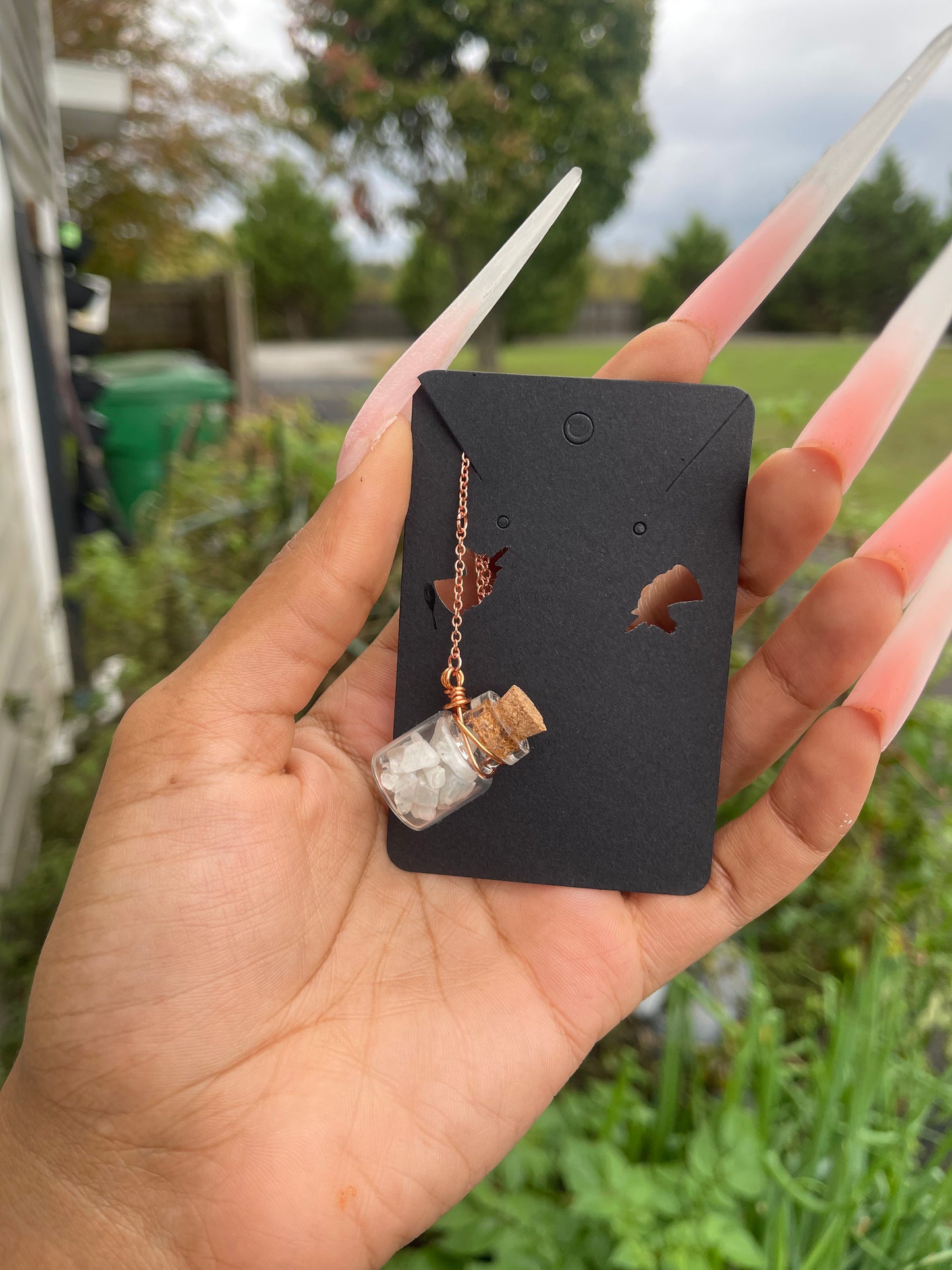 Crystal Spell Jar Necklaces