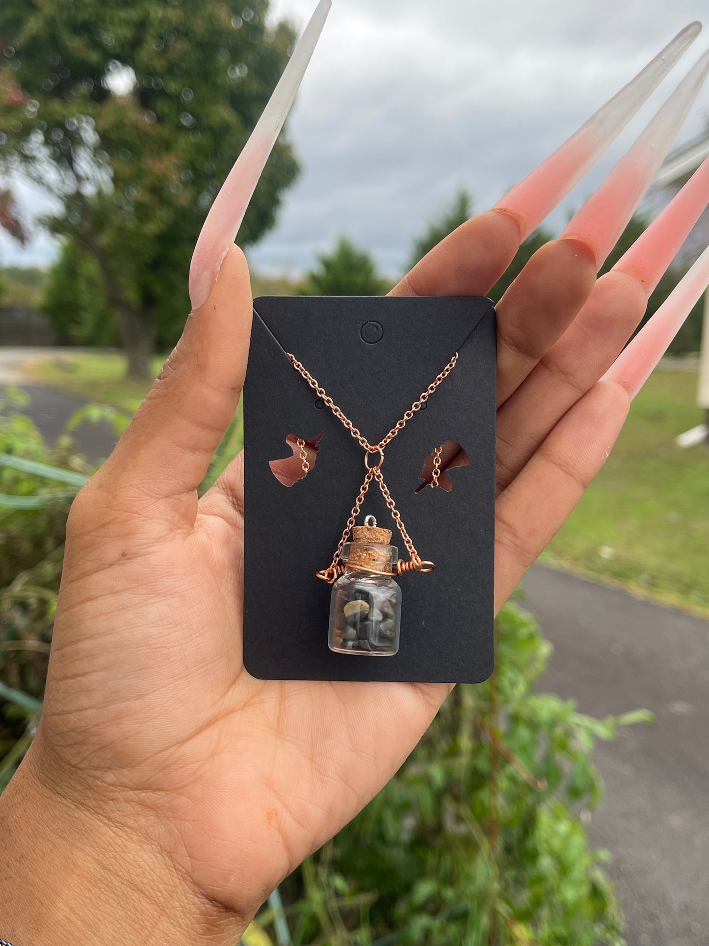 Crystal Spell Jar Necklaces