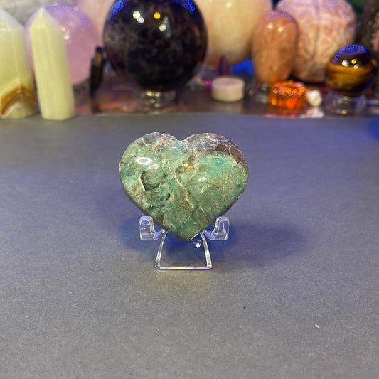 Amazonite Heart Carving