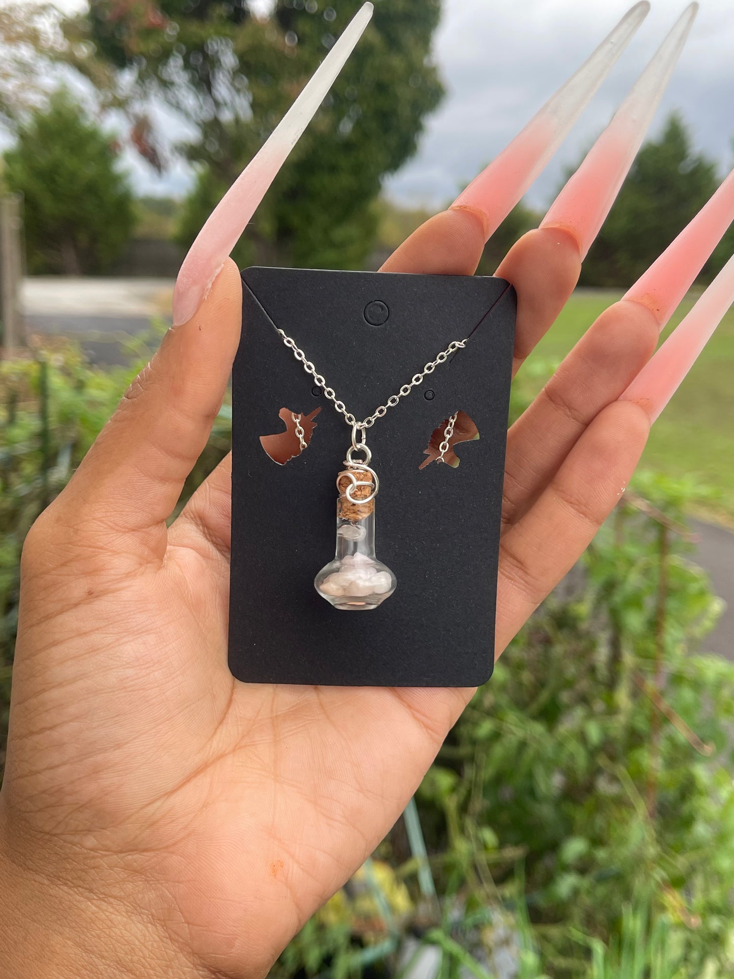 Crystal Spell Jar Necklaces