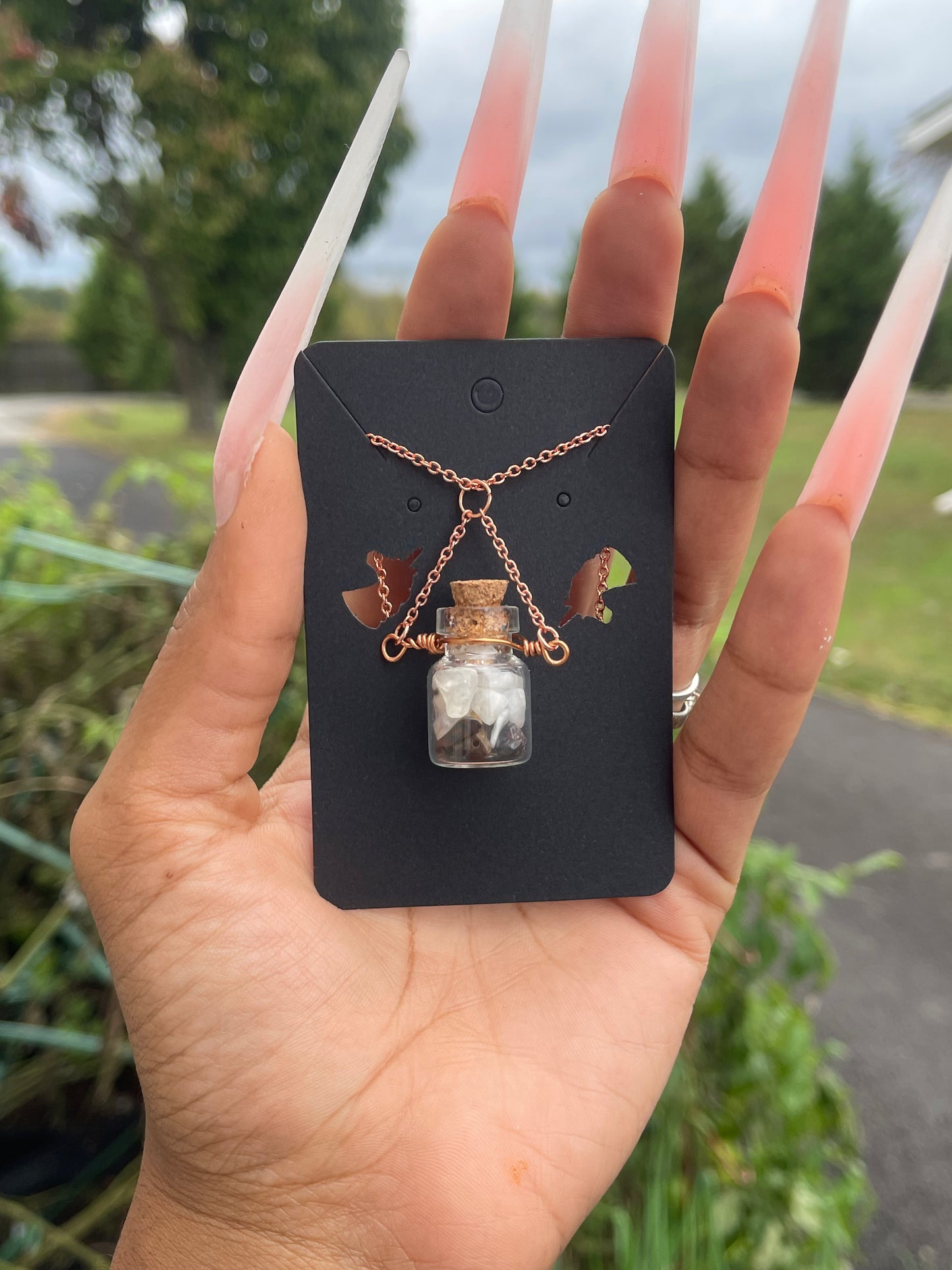 Crystal Spell Jar Necklaces