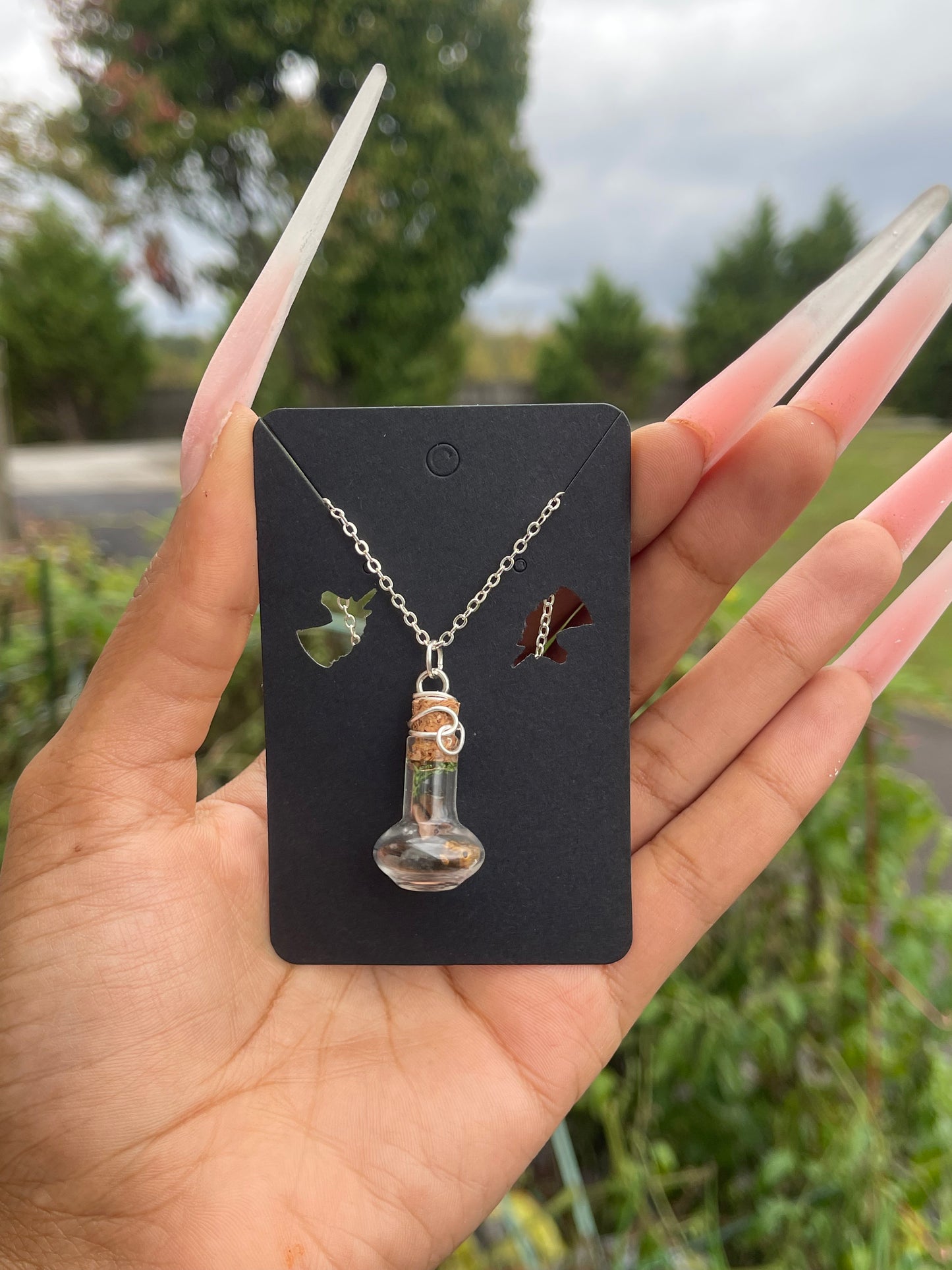 Crystal Spell Jar Necklaces