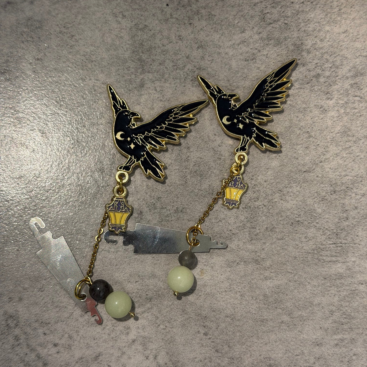 Witchy Glow in the Dark Gothic Alternative Needle Minder with Threader