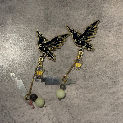 Witchy Glow in the Dark Gothic Alternative Needle Minder with Threader