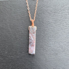 Indian Agate Simple Bar Pendant