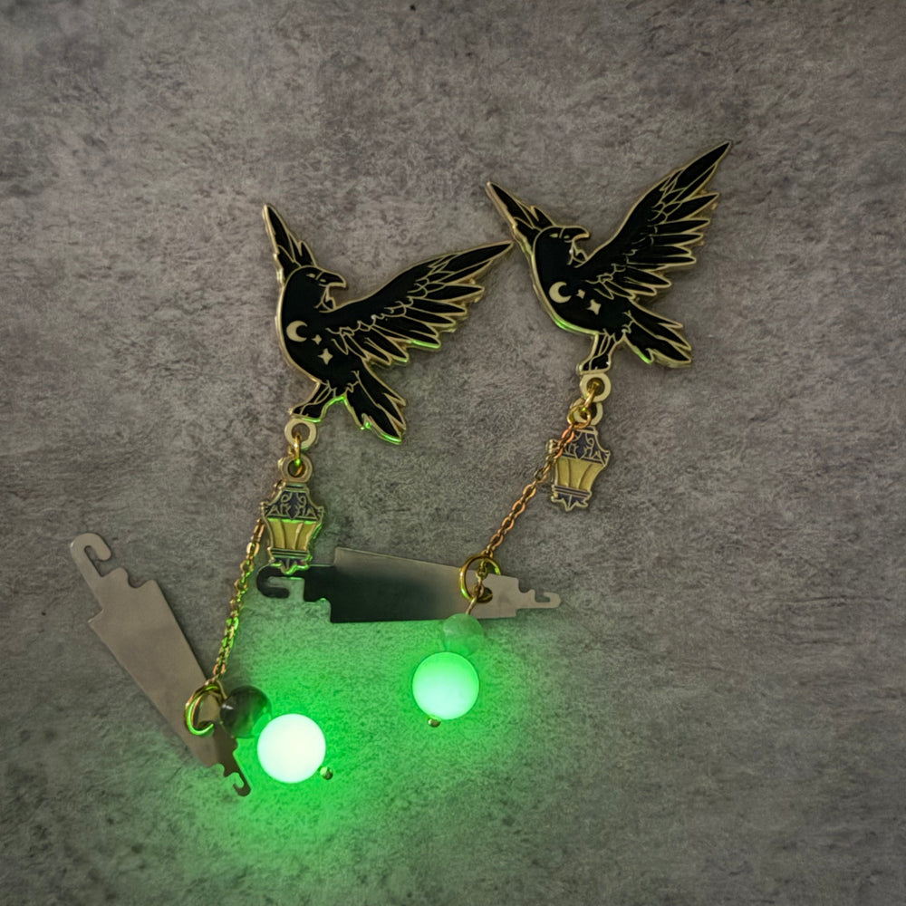 Witchy Glow in the Dark Gothic Alternative Needle Minder with Threader