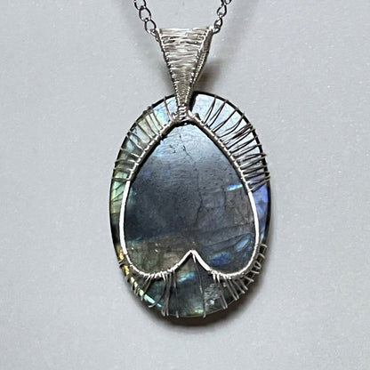 Statement Labradorite Tree of Love Pendant