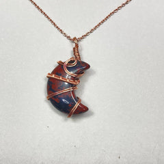 Mahogany Obsidian Moon Pendant