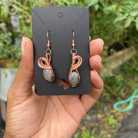 Copper Labradorite Earrings
