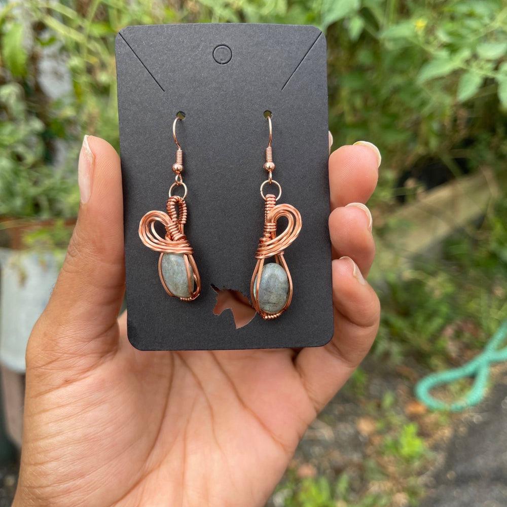 Copper Labradorite Earrings