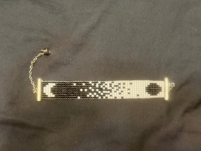 Loom Beaded Y2K Witchy Moon Phase Cuff Bracelet