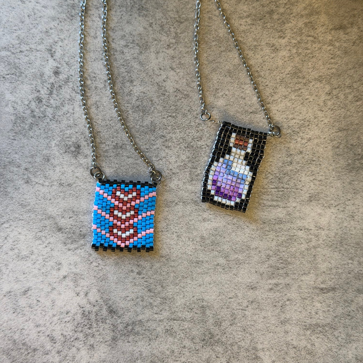 Mini Beaded Flag Pendants