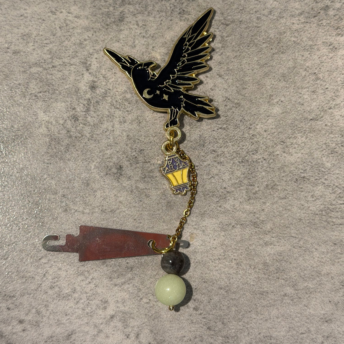 Witchy Glow in the Dark Gothic Alternative Needle Minder with Threader