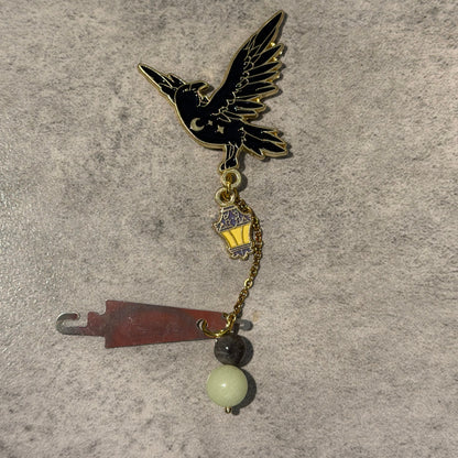 Witchy Glow in the Dark Gothic Alternative Needle Minder with Threader