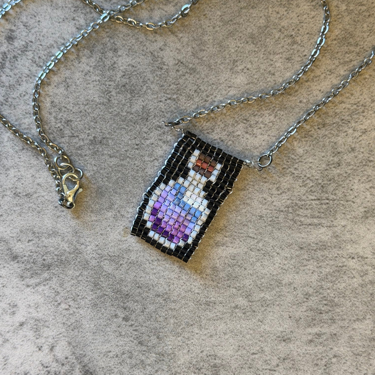 Mini Beaded Flag Pendants