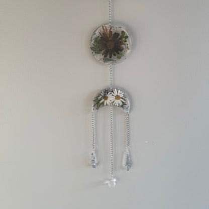 Triple Moon Floral Resin Suncatcher