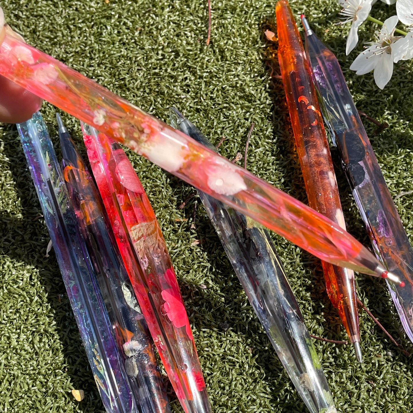 Handmade Floral Resin Pens