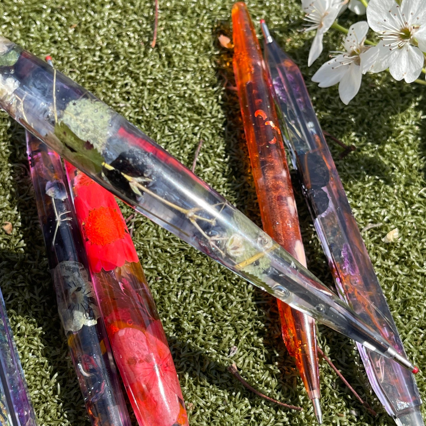 Handmade Floral Resin Pens