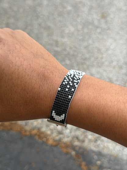 Loom Beaded Y2K Witchy Moon Phase Cuff Bracelet