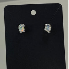 Sterling Silver Opal Studs