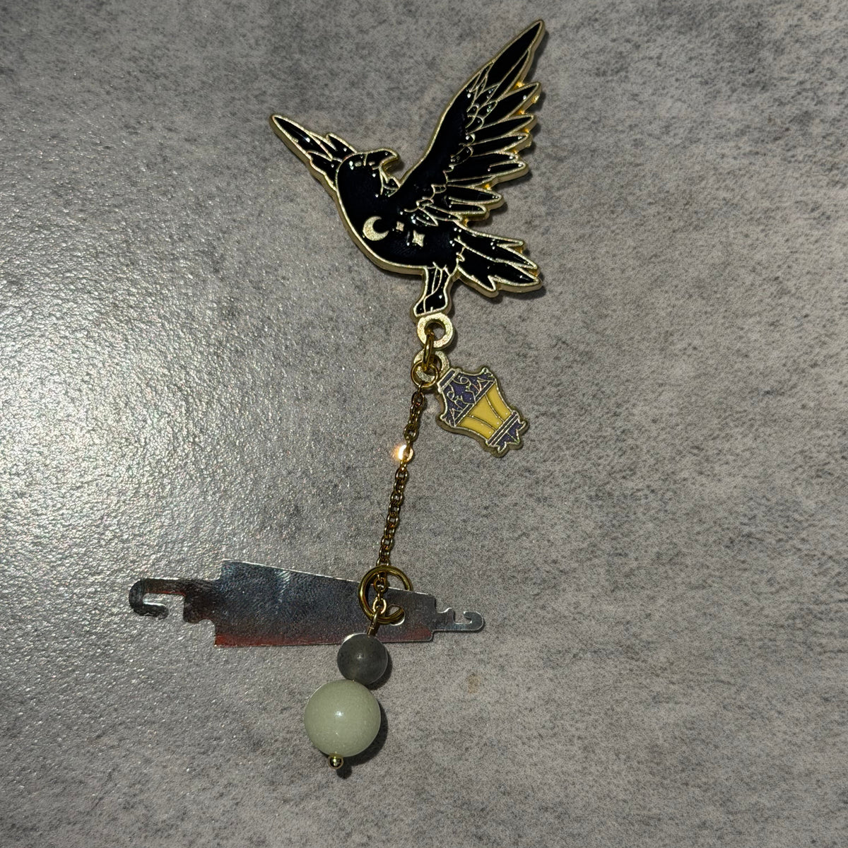 Witchy Glow in the Dark Gothic Alternative Needle Minder with Threader