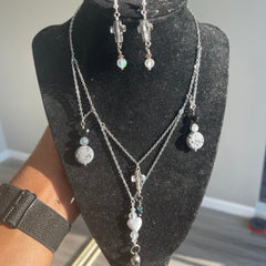 Gothic Earring and Necklace Set