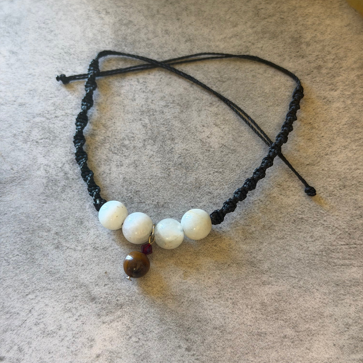 Macrame Spiral Moonstone Bracelets