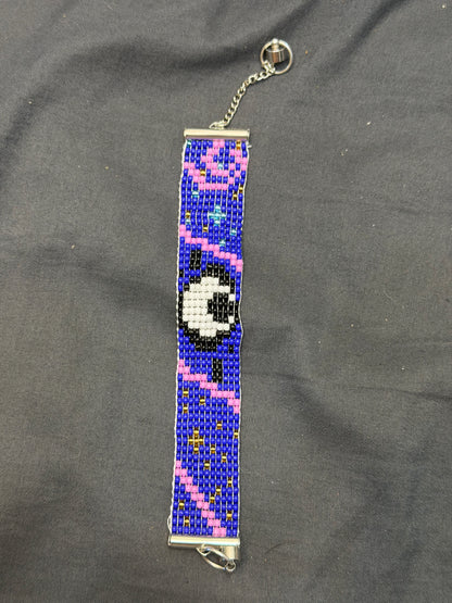 Loom Beaded Y2K Witchy Crescent Moon Cuff Bracelet
