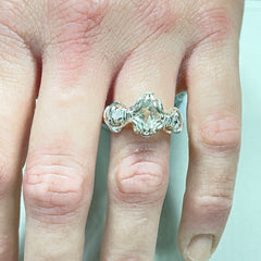 Faceted Clear Quartz Ring