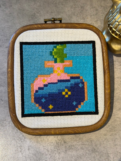 Peachy Space Potion Counted Cross Stitch Pattern