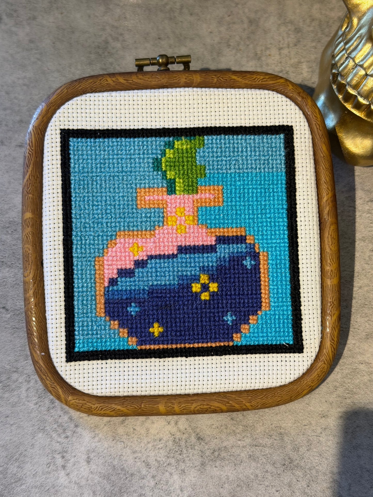 Peachy Space Potion Counted Cross Stitch Pattern