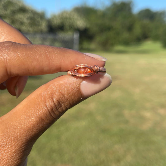 Copper Sunstone Ring