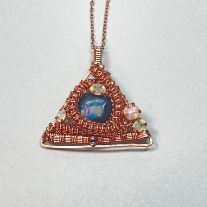 Intergalactic Opal Pyramid Pendant