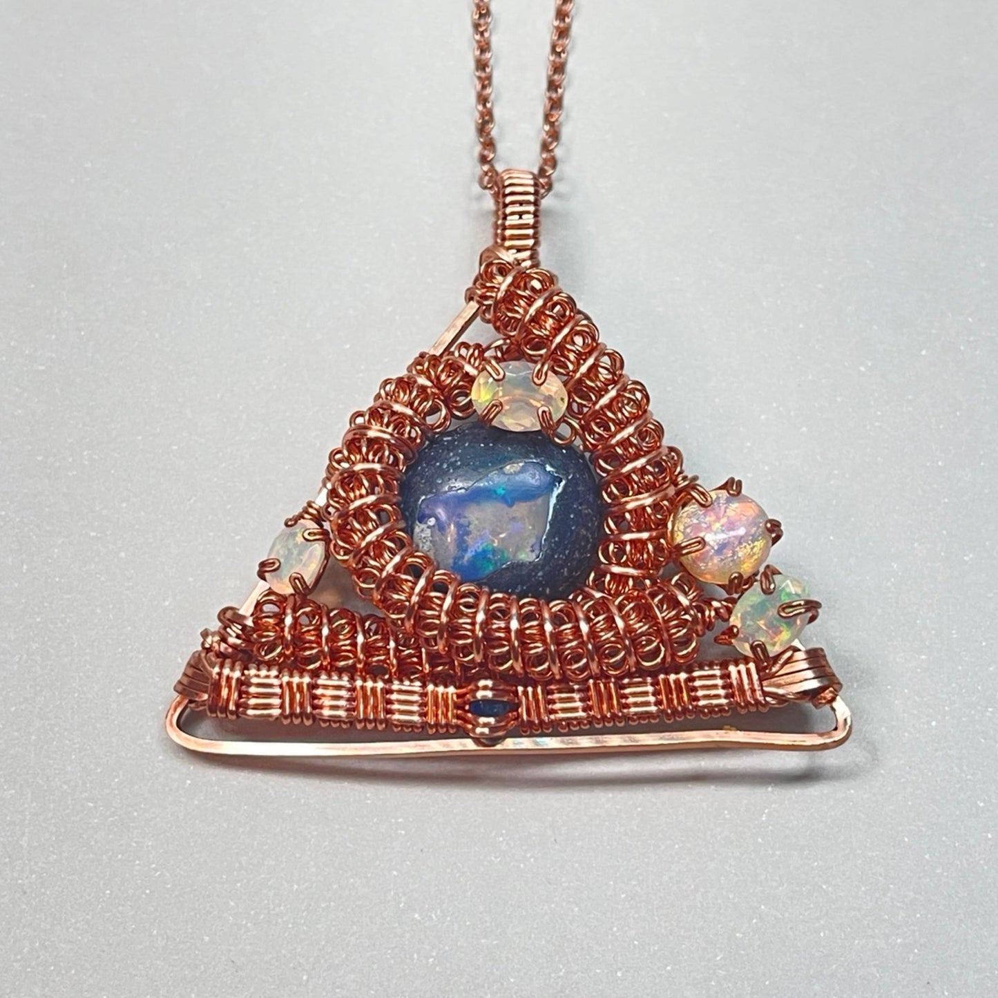 Intergalactic Opal Pyramid Pendant