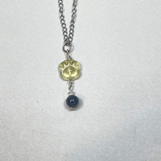 Lemon Citrine Cat Paw Necklace