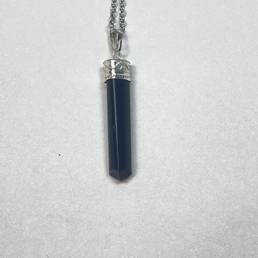 Black Tourmaline Saber Pendant